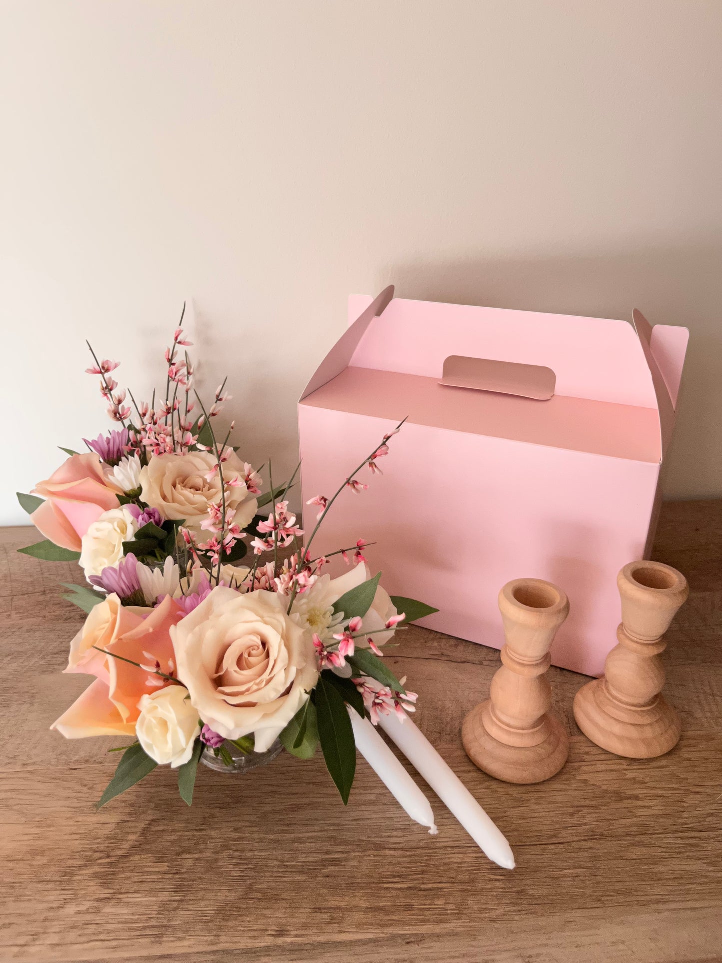 Floral Candle Stick Arrangements (Set of Two)