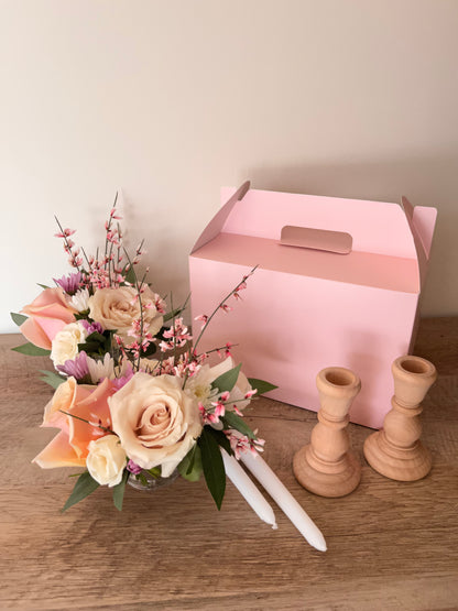 Floral Candle Stick Arrangements (Set of Two)