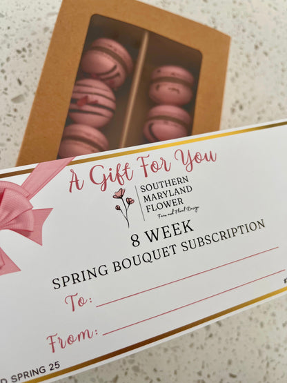 Valentine's Bouquet Subscription Special (FREE MACARONS)