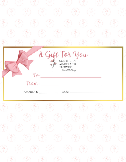 Southern Maryland Flower Gift Card